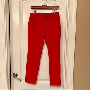 Express columnist petite red ankle pants